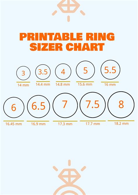 ring size chart printable